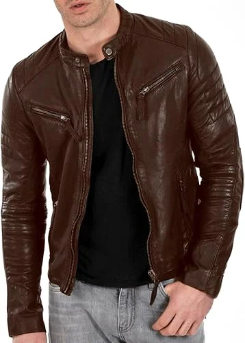 brown leather jacket for mens