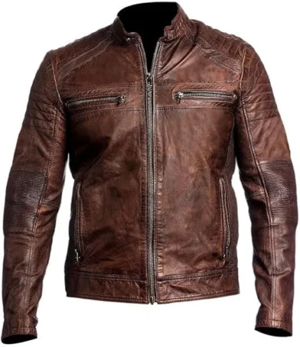 geniune brown leather jacket