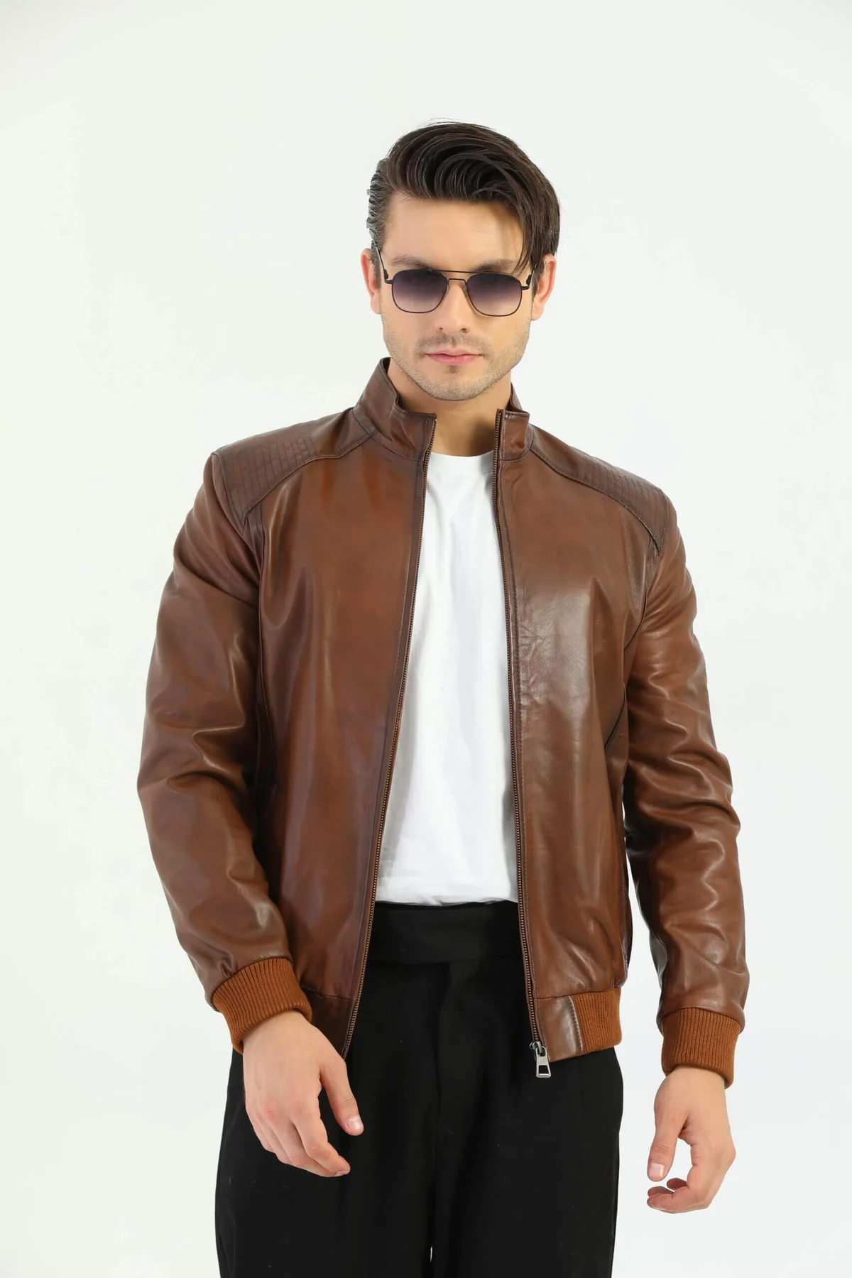 Dublin Men’s Brown Genuine Leather Jacket
