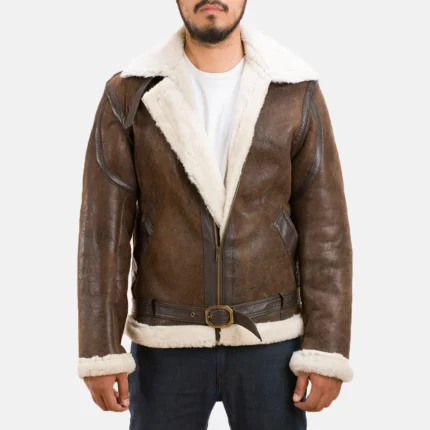 Shearling Leather Jacket – Men’s Premium Winter Outerwear
