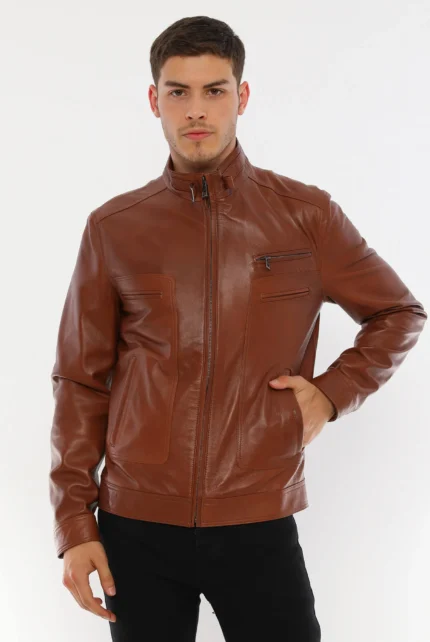 Pedro Tan Leather Jacket – Men’s Premium Classic Outerwear