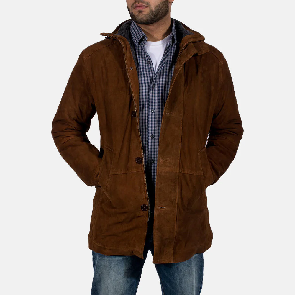 heriff Brown Suede Leather Jacket – Men’s Classic Western Style