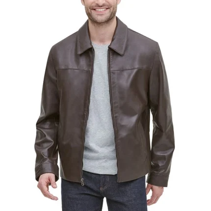 Men’s Brown Real Leather Jacket – Classic Timeless Outerwear
