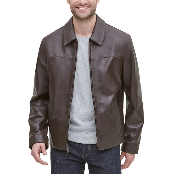 Men’s Brown Real Leather Jacket – Classic Timeless Outerwear