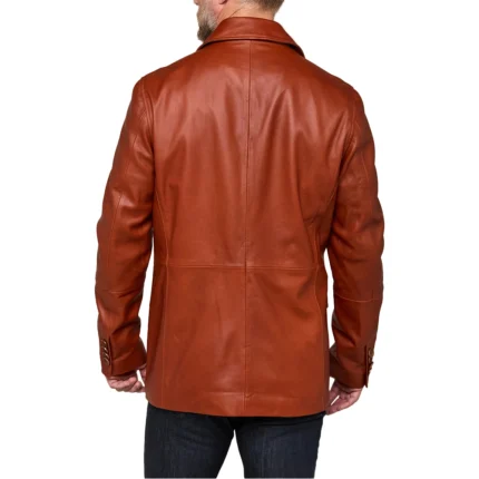 Lucas Men’s Brown Leather Safari Jacket