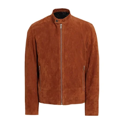 Men’s Rusted Brown Suede Leather Jacket