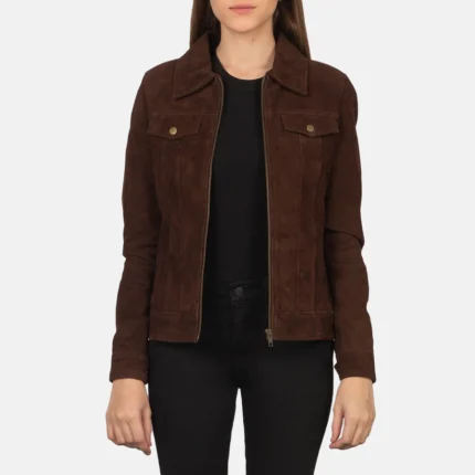 Flashback Brown Leather Biker Jacket – Vintage Women’s Moto Style