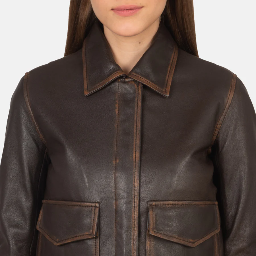 Westa A-2 Brown Leather Bomber Jacket – Classic Flight Style