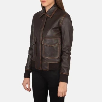 Westa A-2 Brown Leather Bomber Jacket – Classic Flight Style