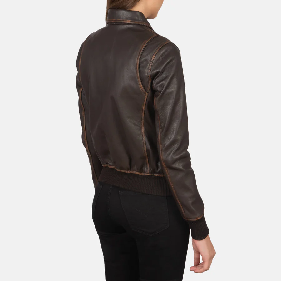 Westa A-2 Brown Leather Bomber Jacket – Classic Flight Style