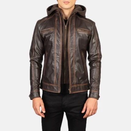 cow brown leather jacket