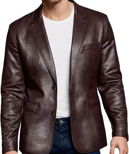 lambskin mens real brown leather jacket coat