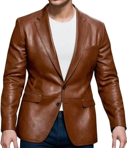 lambskin mens real tan brown leather jacket coat