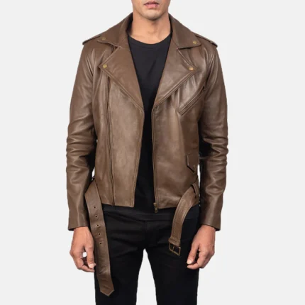 mocha brown leather jacket