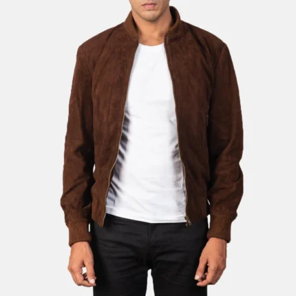 suede bomber leather jacket