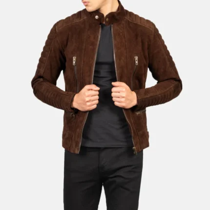 suede brown leather jacket